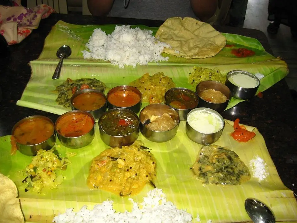 Banana leaf rice (example photo, not taken at a stop in this guide)
