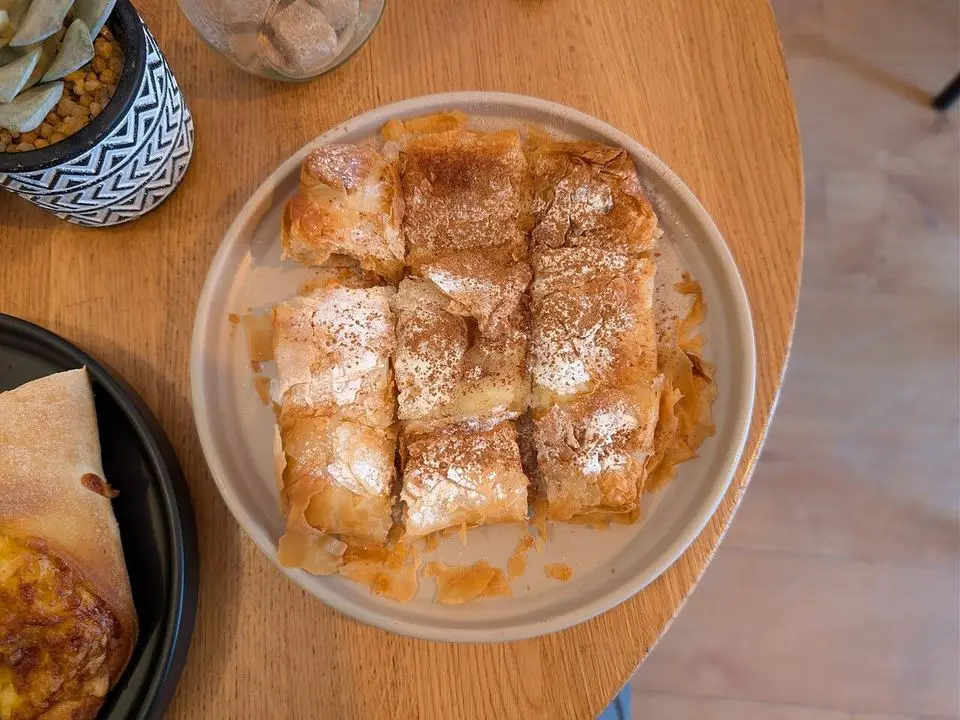 Bougatsa (example photo, not taken at a stop in this guide)