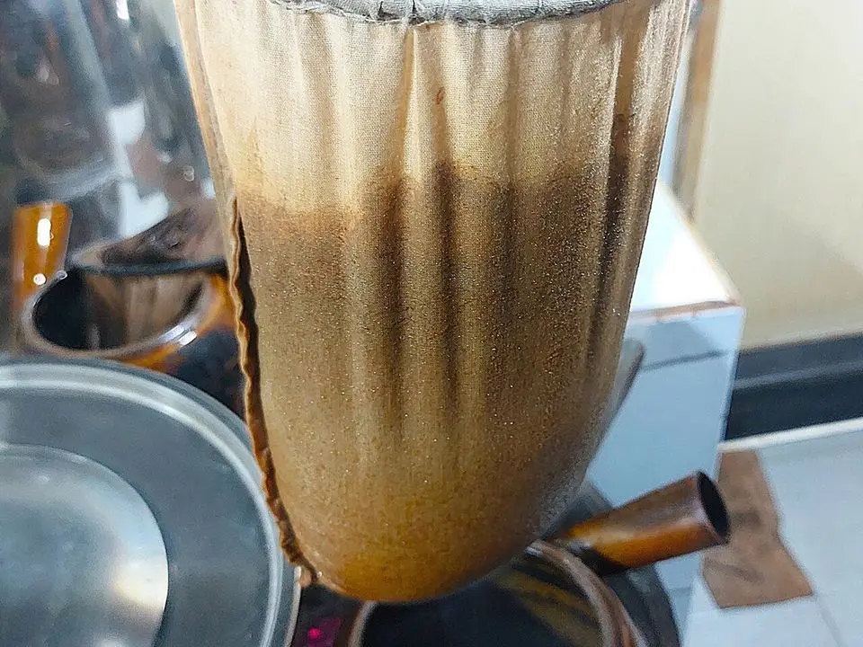 Sock-filtered coffee (example photo, not taken at a stop in this guide)