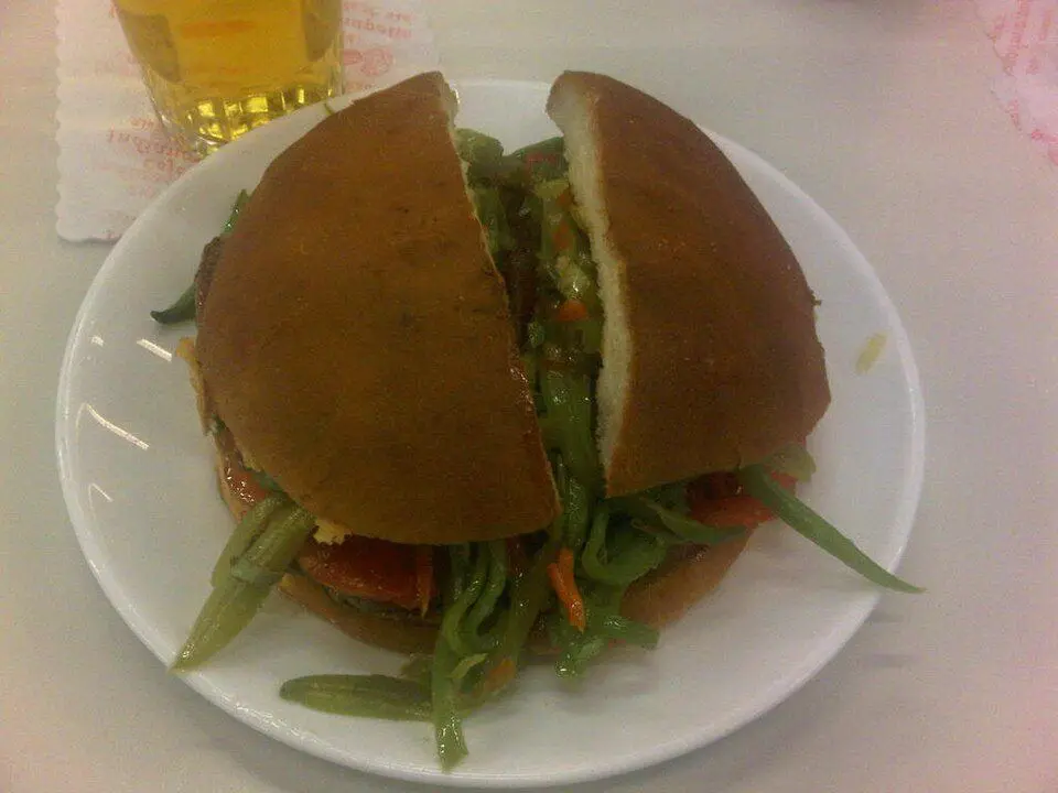 Chacarero sandwich (example photo, not taken at a stop in this guide)