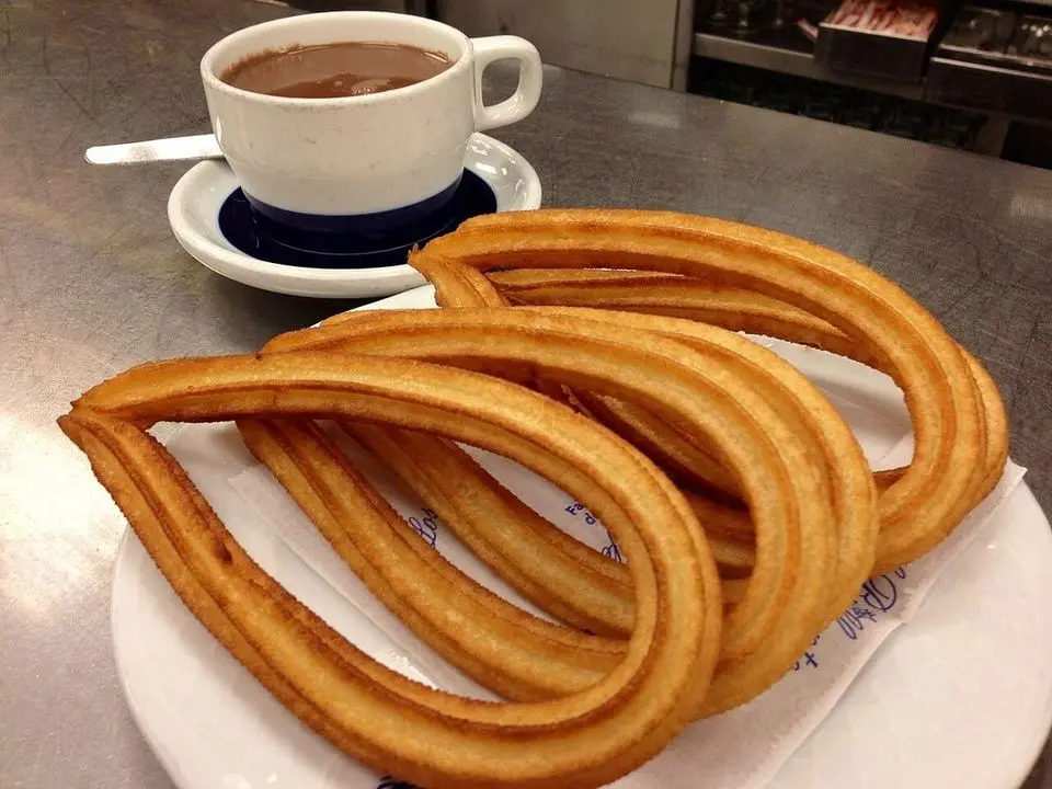 Hot chocolate with churros (example photo, not taken at a stop in this guide)