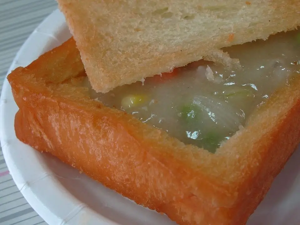 Coffin bread (example photo, not taken at a stop in this guide)