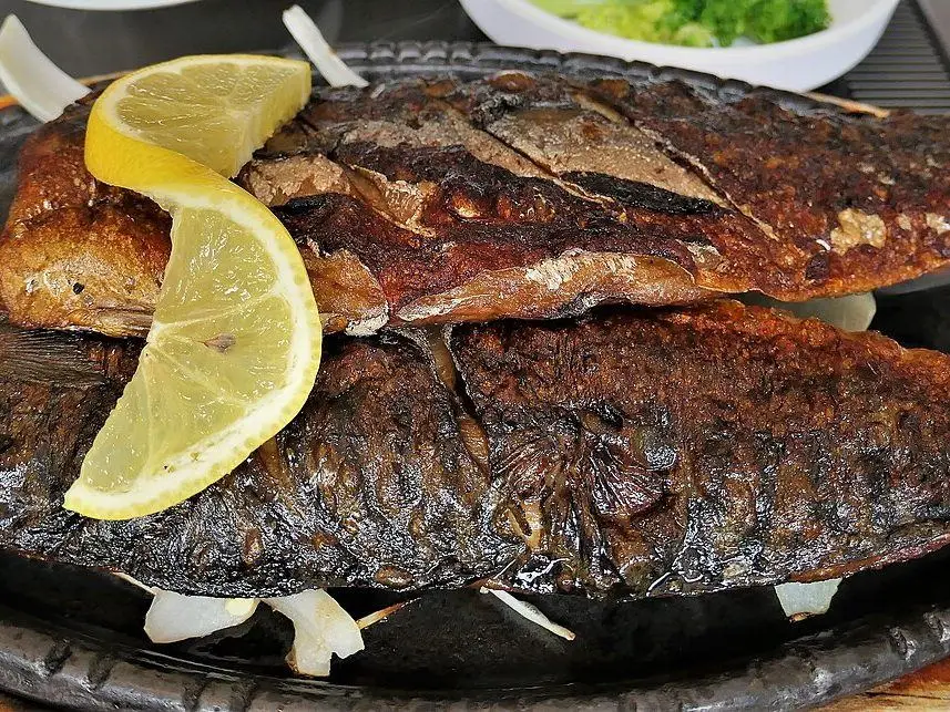 Grilled mackerel (example photo, not taken at a stop in this guide)