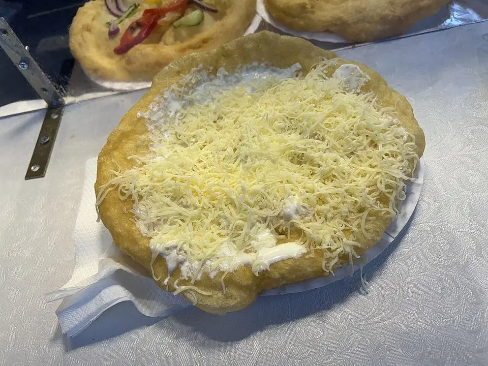 Lángos (example photo, not taken at a stop in this guide)