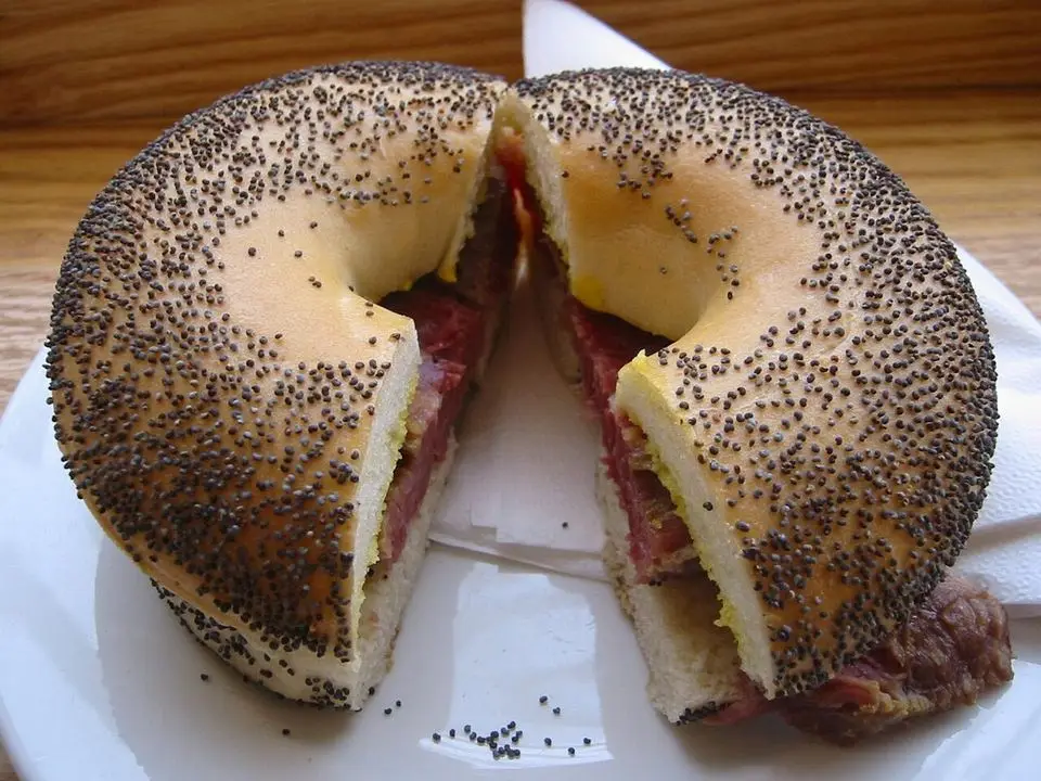 Salt-beef beigel (example photo, not taken at a stop in this guide)