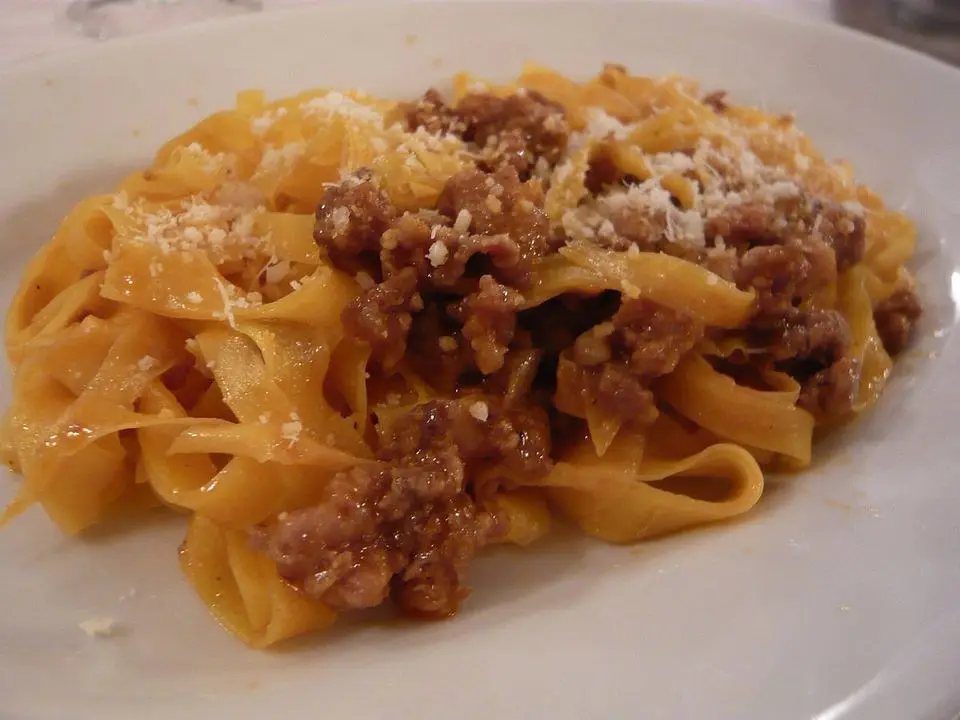 Tagliatelle al ragù (example photo, not taken at a stop in this guide)
