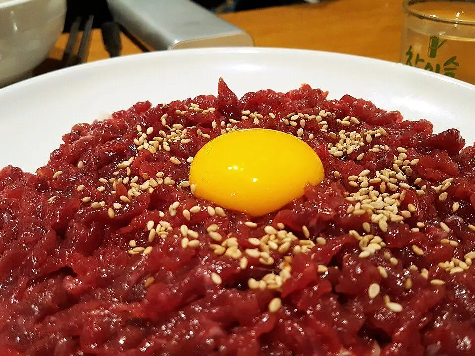 Raw beef (yukhoe) (example photo, not taken at a stop in this guide)